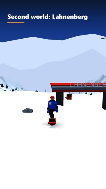 Screenshot: winter world Lahnenberg with the valley station.